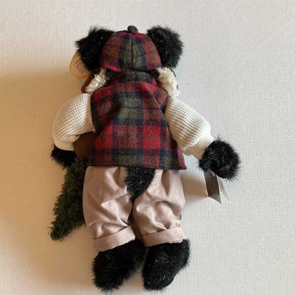 14” Plush “Fraser Fir” Black Bear #1574 Retired 2006 Bearington Christmas Tags - Picture 6 of 12